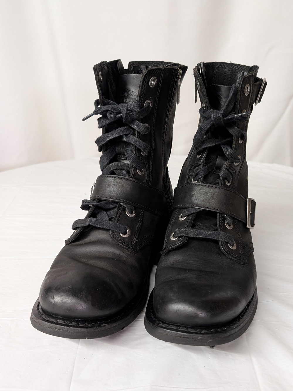 Harley-Davidson Ranger Black Leather Lace-Up Motorcycle Riding Boots